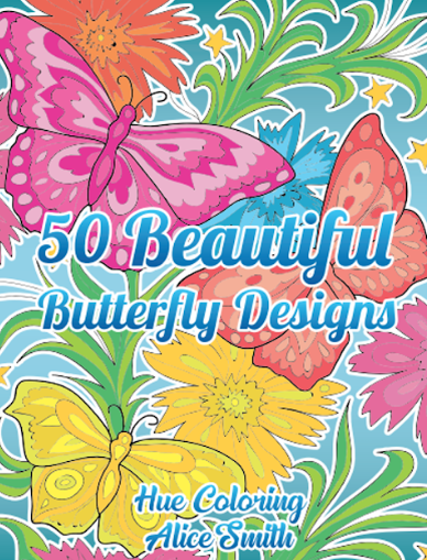 50 Beautiful Butterfly Designs Coloring Book