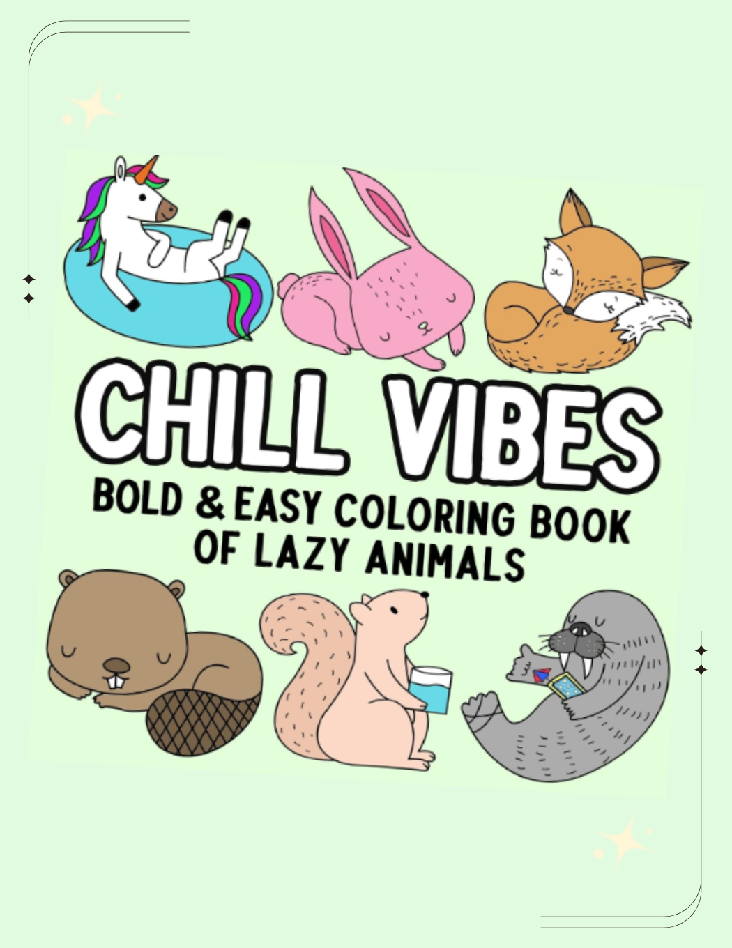 Chill Vibes Bold & Easy Coloring Book