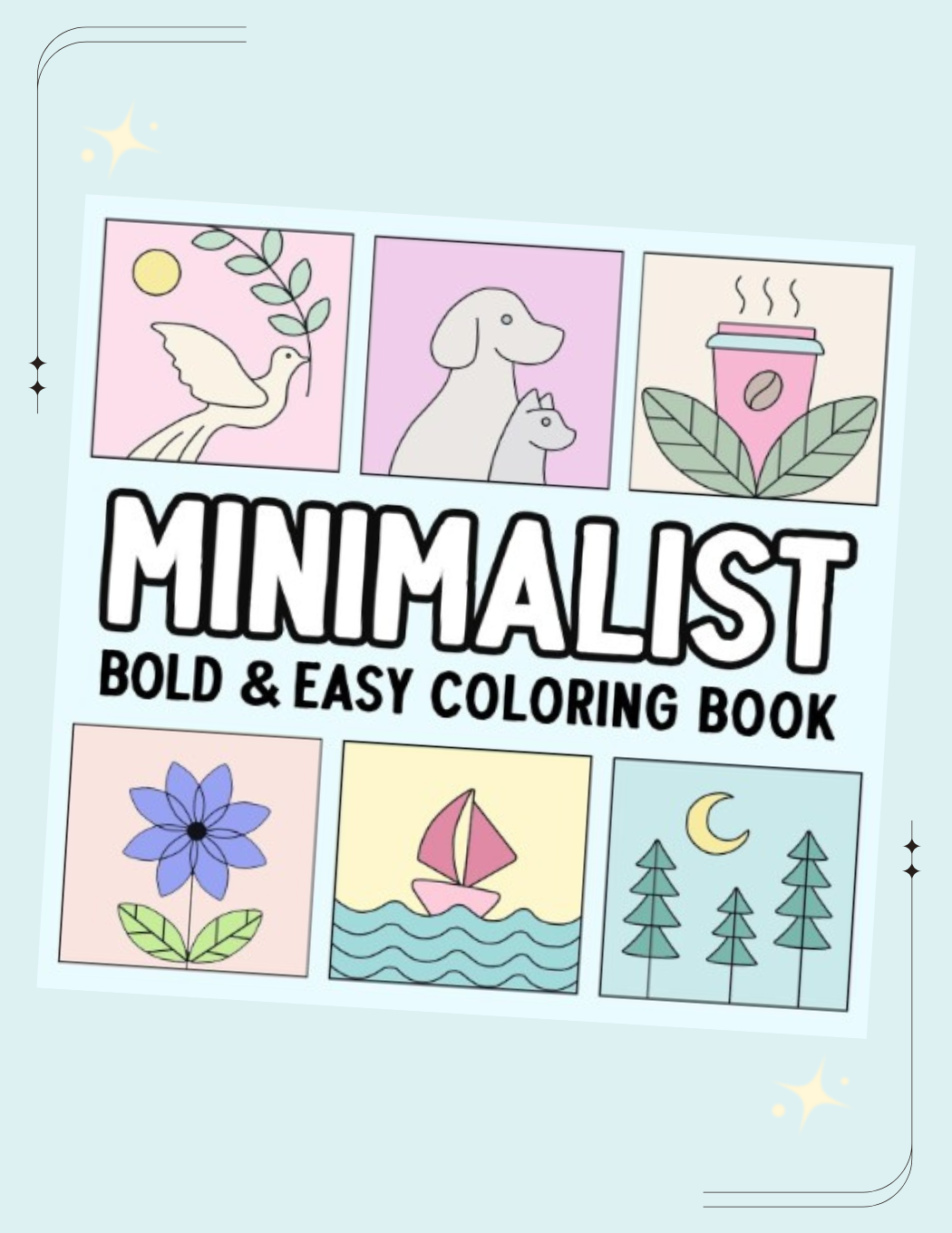 Minimalist Bold and Easy Coloring Book