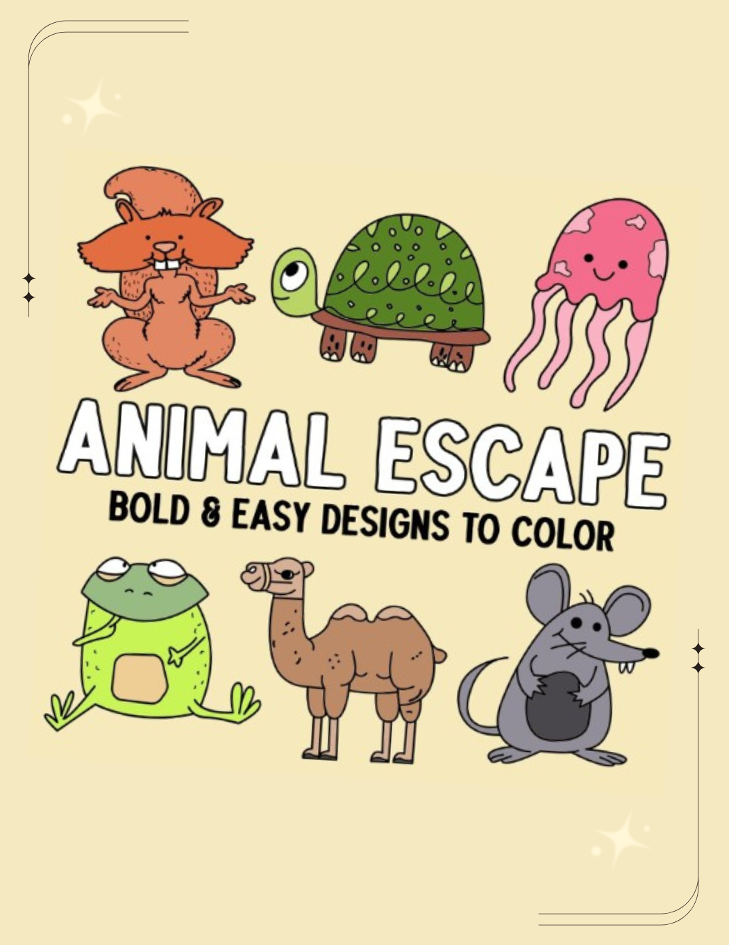 Animal Escape: Bold and Easy Designs to Color