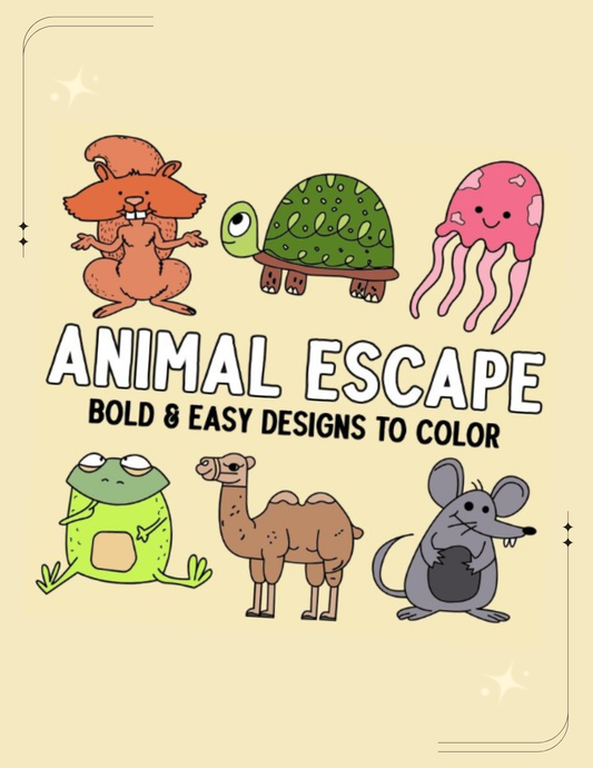 Animal Escape: Bold and Easy Designs to Color