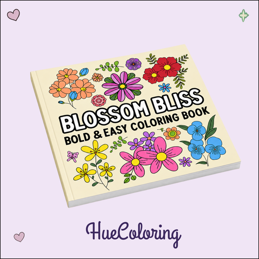 Blossom Bliss Bold and Easy Coloring Book