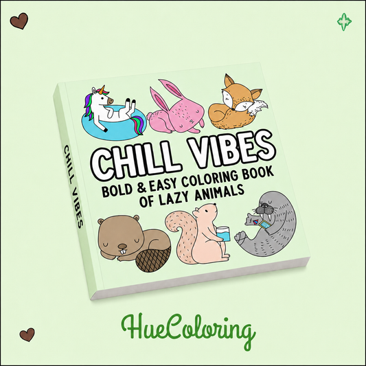 Chill Vibes Bold & Easy Coloring Book