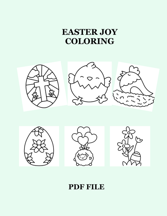 6 Downloadable Easter Joy Coloring Pages