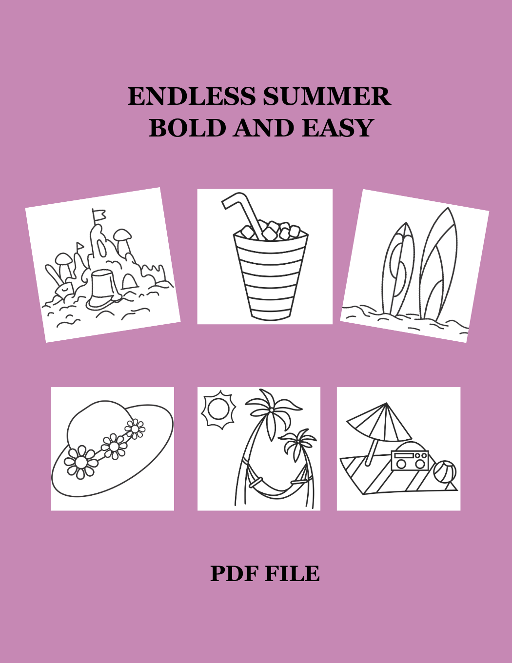 6 Downloadable Endless Summer Coloring Pages