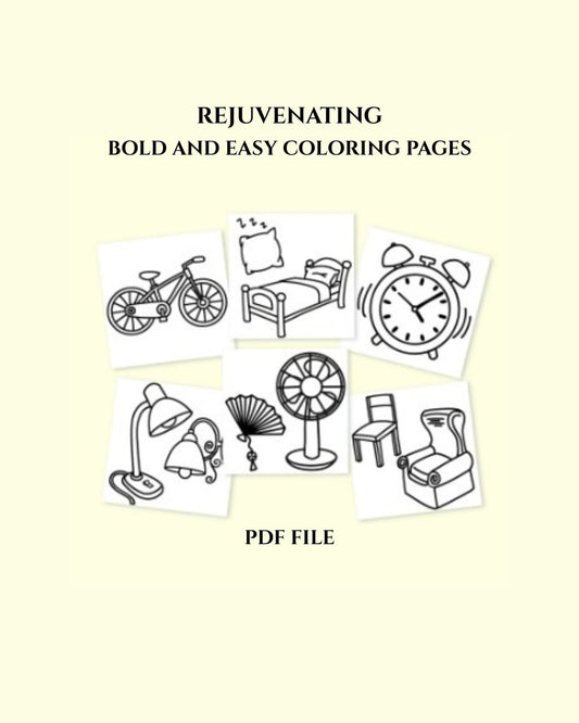 Rejuvenating 6 Bold and Easy Coloring Pages