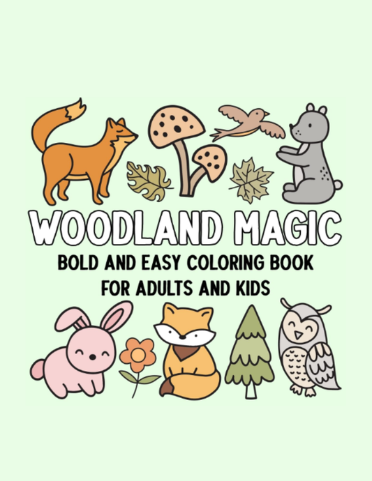 Digital Woodland Magic 50 Printable Coloring Pages