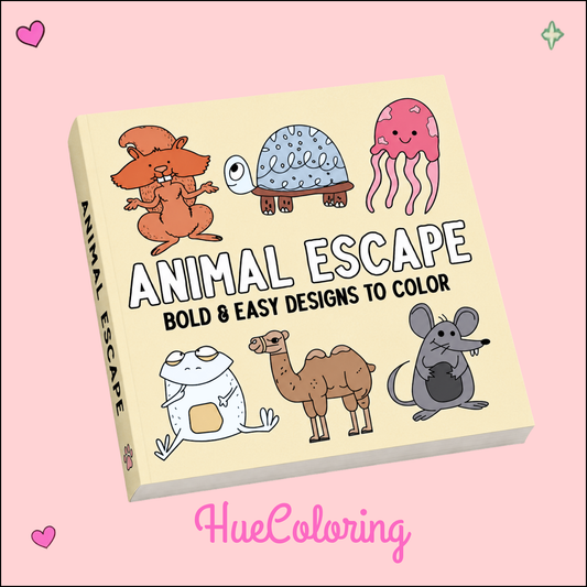 Animal Escape: Bold and Easy Designs to Color