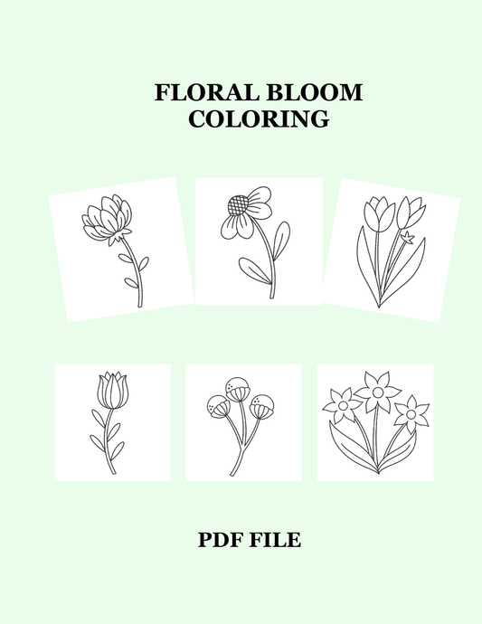 6 Downloadable Floral Bloom Coloring Pages